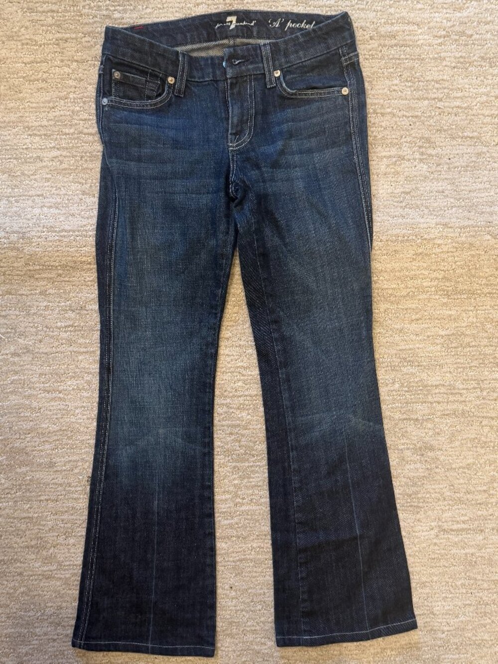 7 for all mankind cotton/spandex jeans boot cut size 30 like new! Soft!